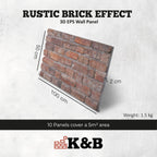 TAS-713 | Rustic Reclaimed Red | Brick Effect