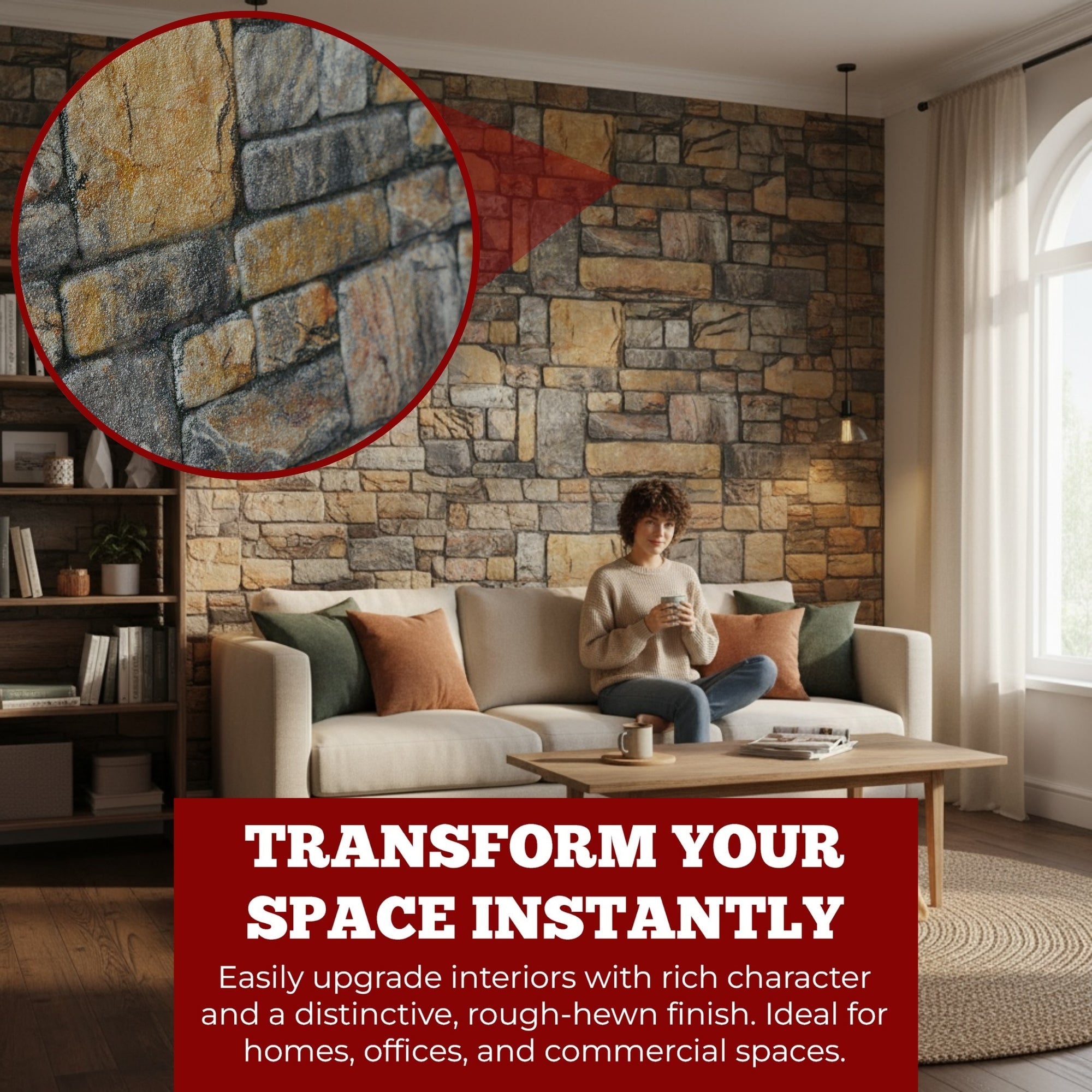 DOKTAS-108 | Fieldstone Golden Grey | Stone Effect
