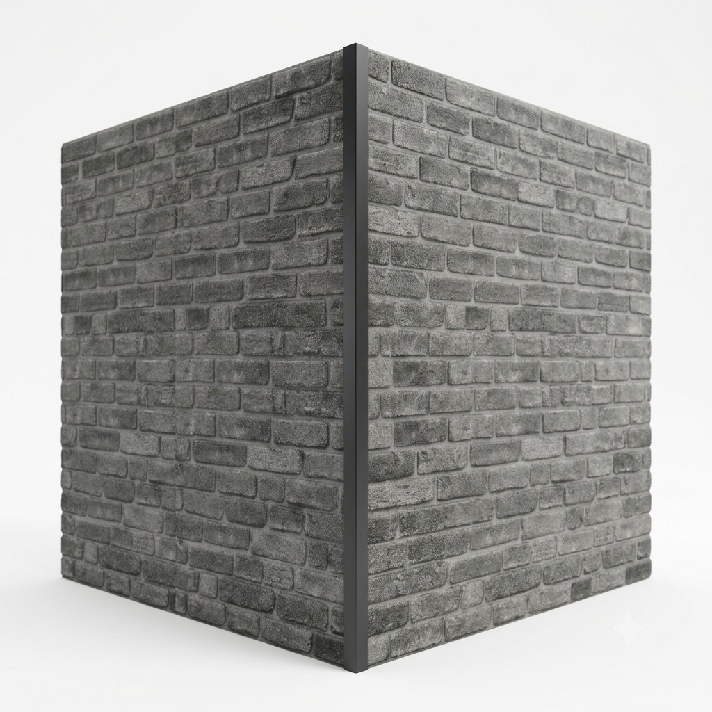 Graphite Grey | K&B Professional Edge Trim | 25mm Aluminium L-Profile | 1 Meter