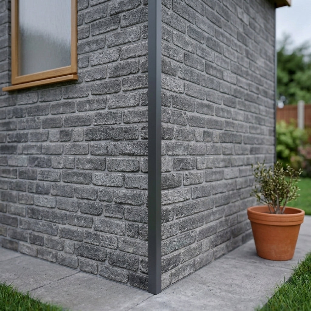 Graphite Grey | K&B Professional Edge Trim | 25mm Aluminium L-Profile | 1 Meter