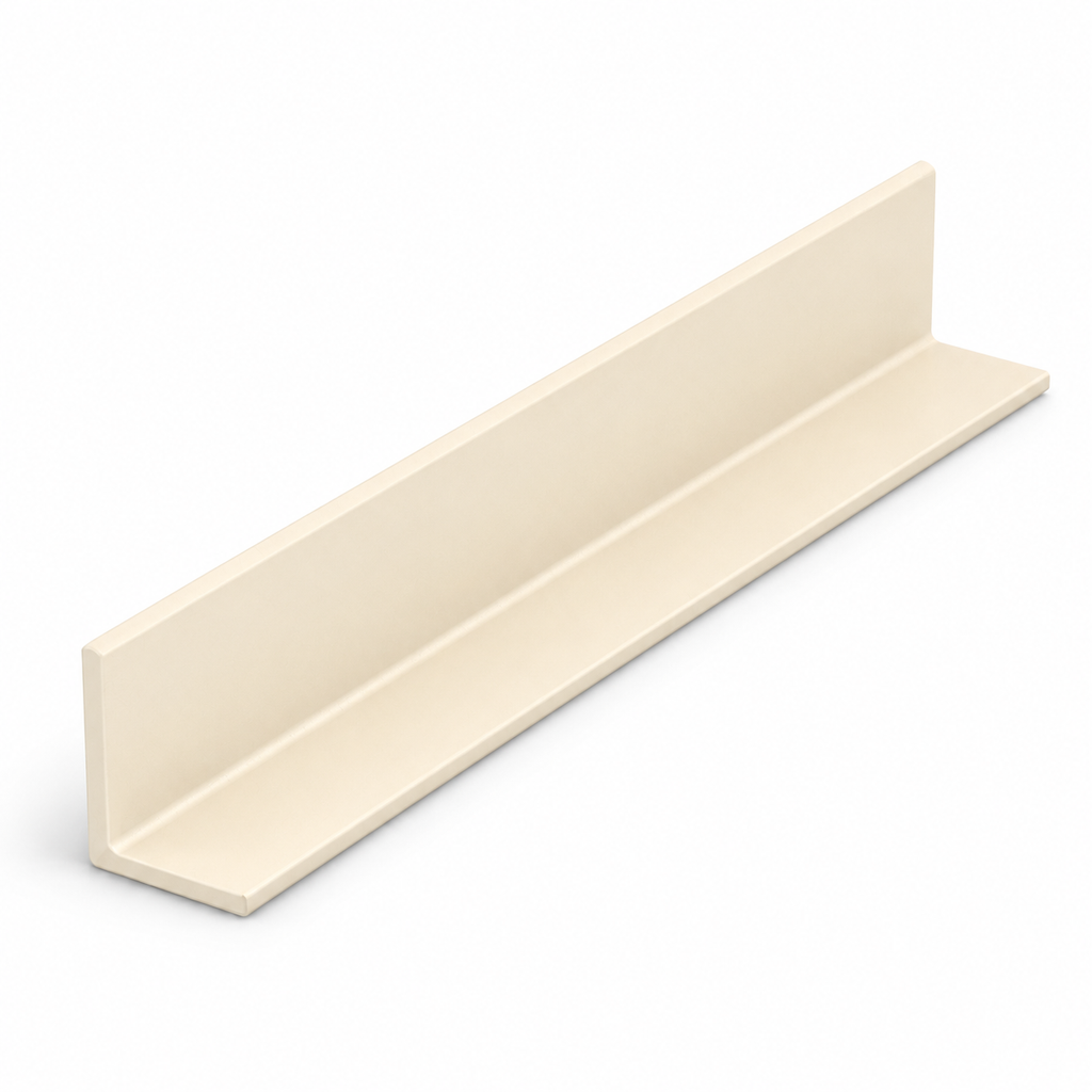 Ivory | K&B Professional Edge Trim | 25mm Aluminium L-Profile | 1 Meter