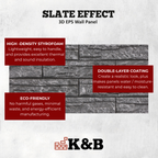 Marble Grey Block | Slate Effect | KESTAS-106