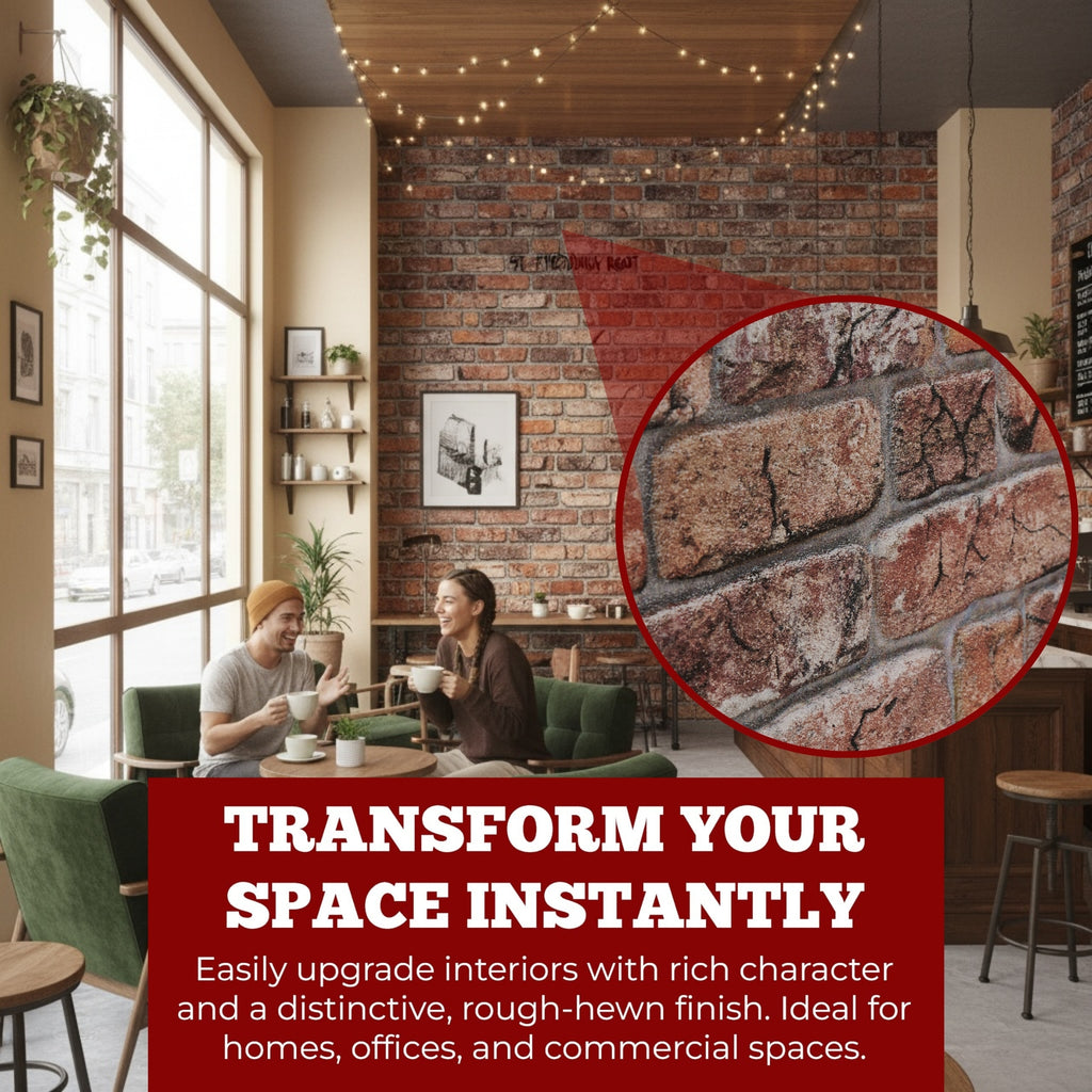 TAS-609 | Rustic Tuscan Red | Brick Effect