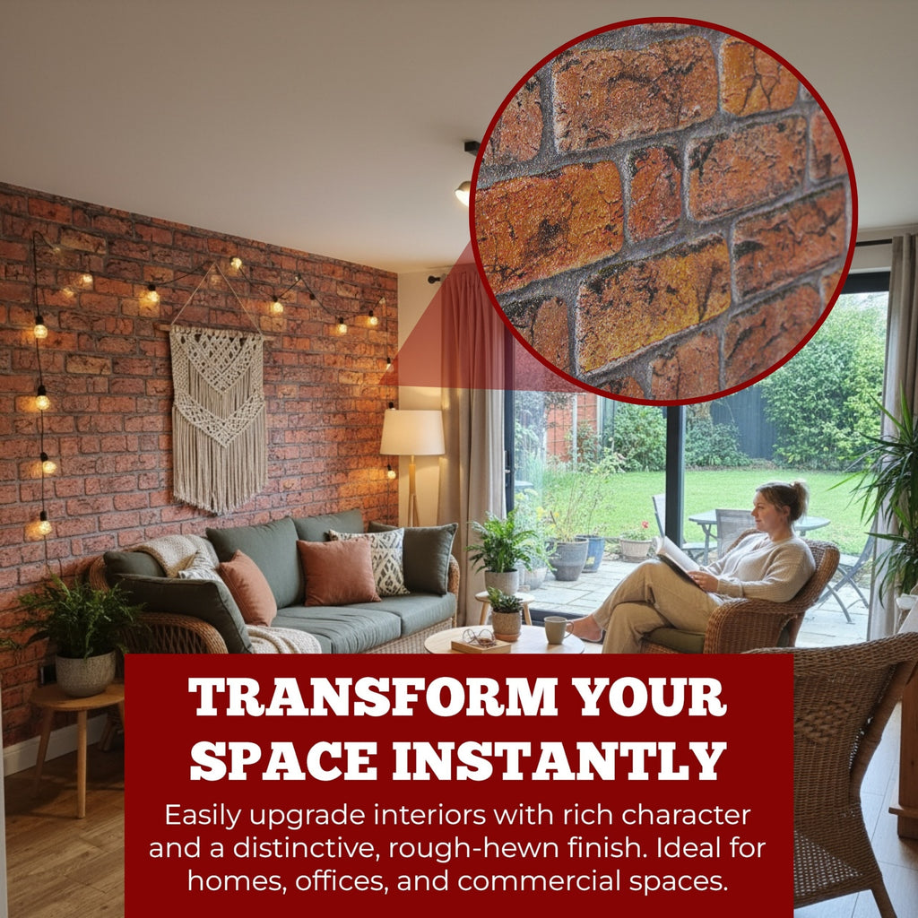 TAS-611 | Rustic Victorian Amber | Brick Effect