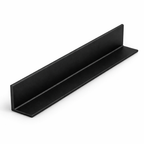 Midnight black aluminium edge trim for brick, slate and stone effect wall panels, 25mm L-profile, powder-coated