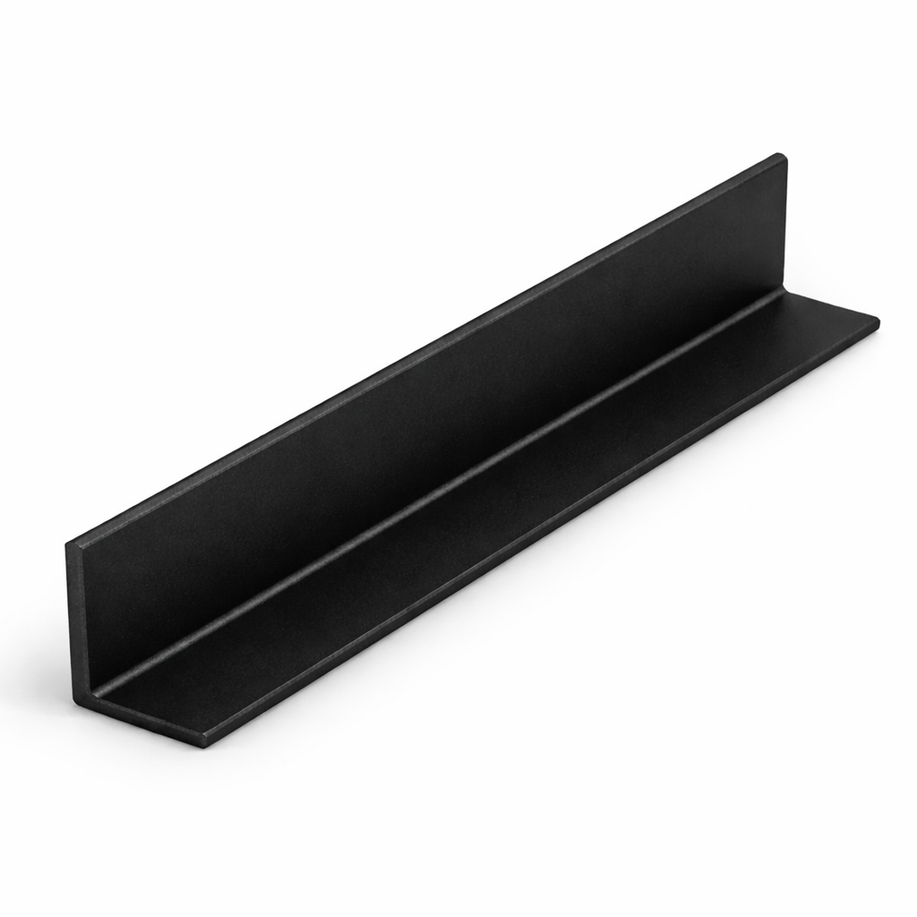 Midnight Black | K&B Professional Edge Trim | 25mm Aluminium L-Profile | 1 Meter