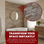 OYTAS-107 Natural Cream slate effect wall panel, decorative 3D panel for indoor and outdoor use