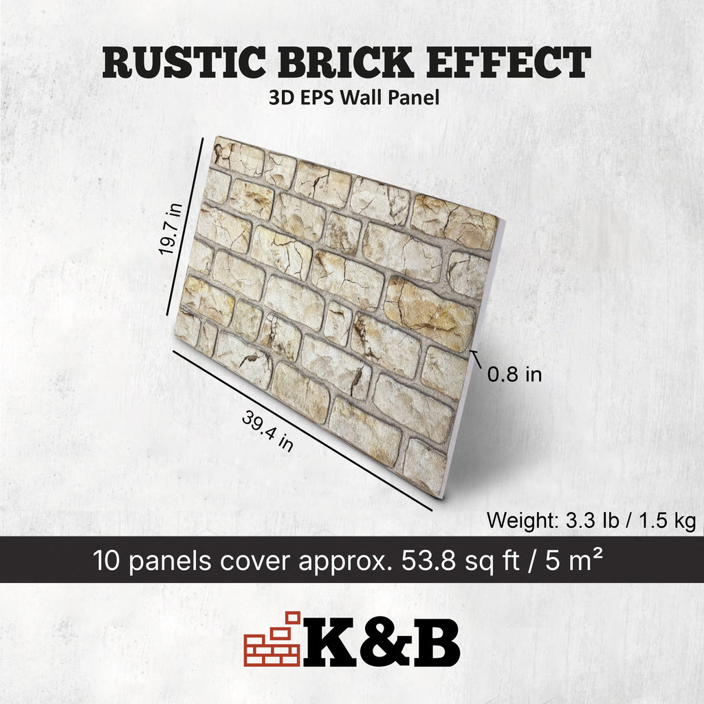 TAS-604 | Rustic Mediterranean Ivory | Brick Effect