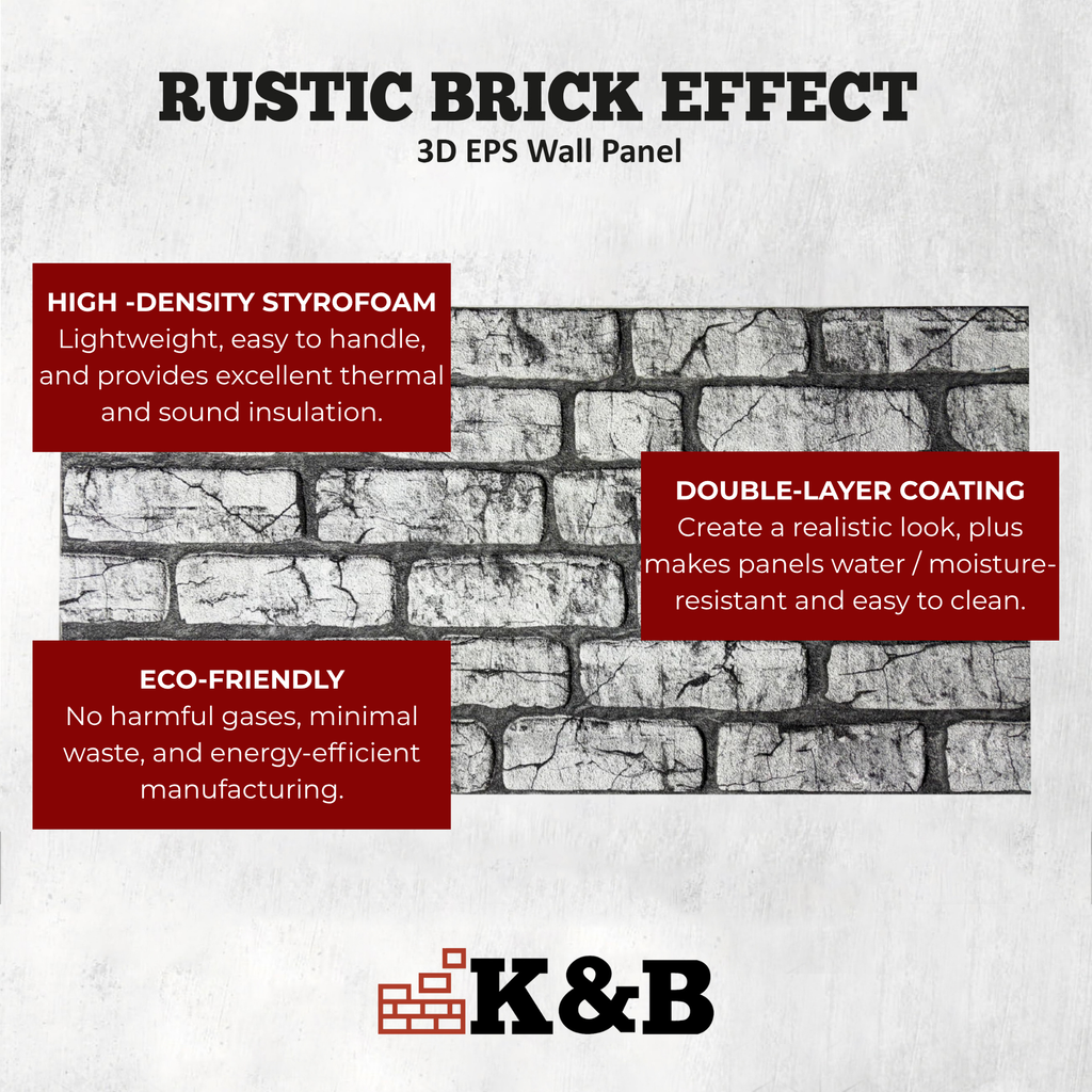 Rustic Antiqued Grey | Brick Effect | TAS-608  