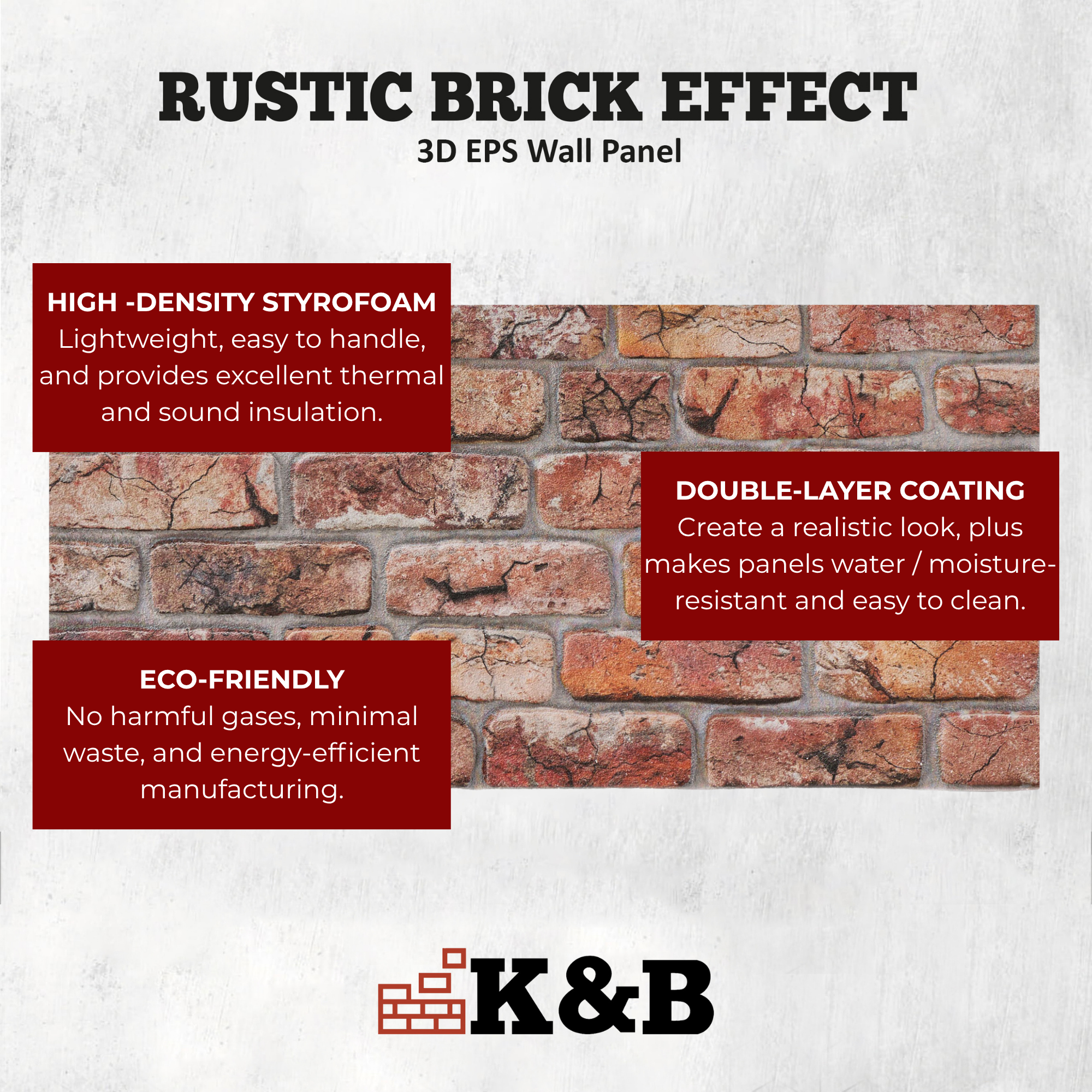 Rustic Tuscan Red | Brick Effect | TAS-609