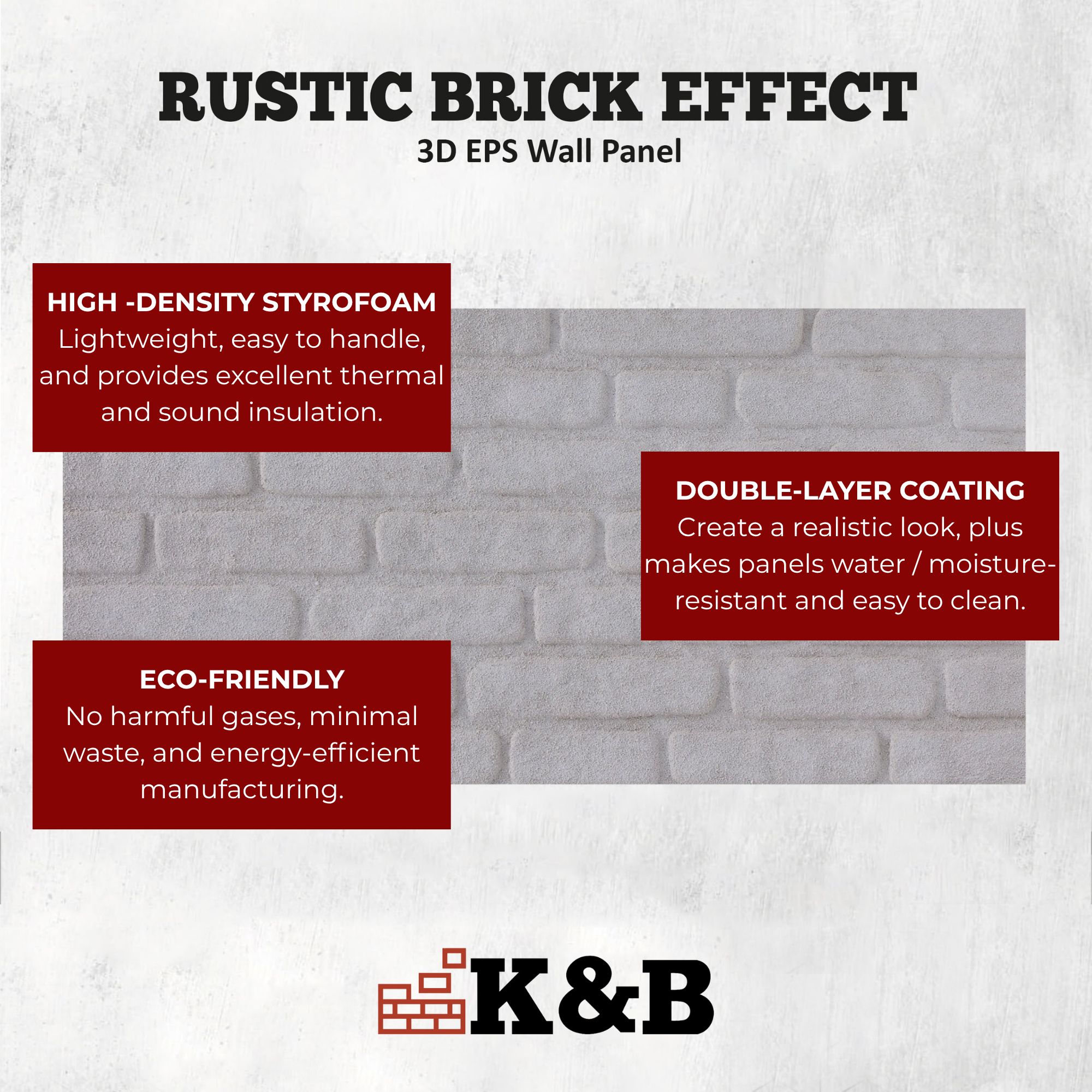 Rustic White | Brick Effect | TAS-700