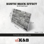 Rustic Grey | Brick Effect | TAS-707