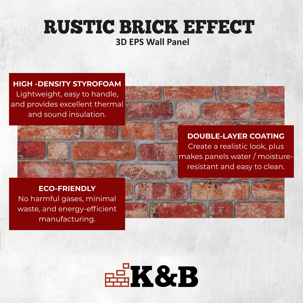 Rustic Farmhouse Red | Brick Effect | TAS-712