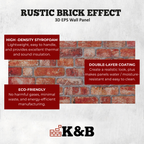 Rustic Farmhouse Red | Brick Effect | TAS-712