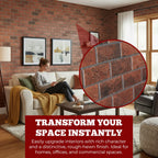 TUGLA-611 | Classic Dark Burgundy | Brick Effect