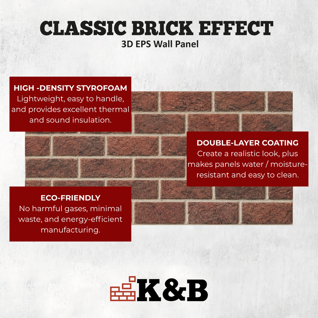 Classic Terracotta Red | Brick Effect | TUGLA-614