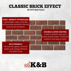 Classic Terracotta Red | Brick Effect | TUGLA-614
