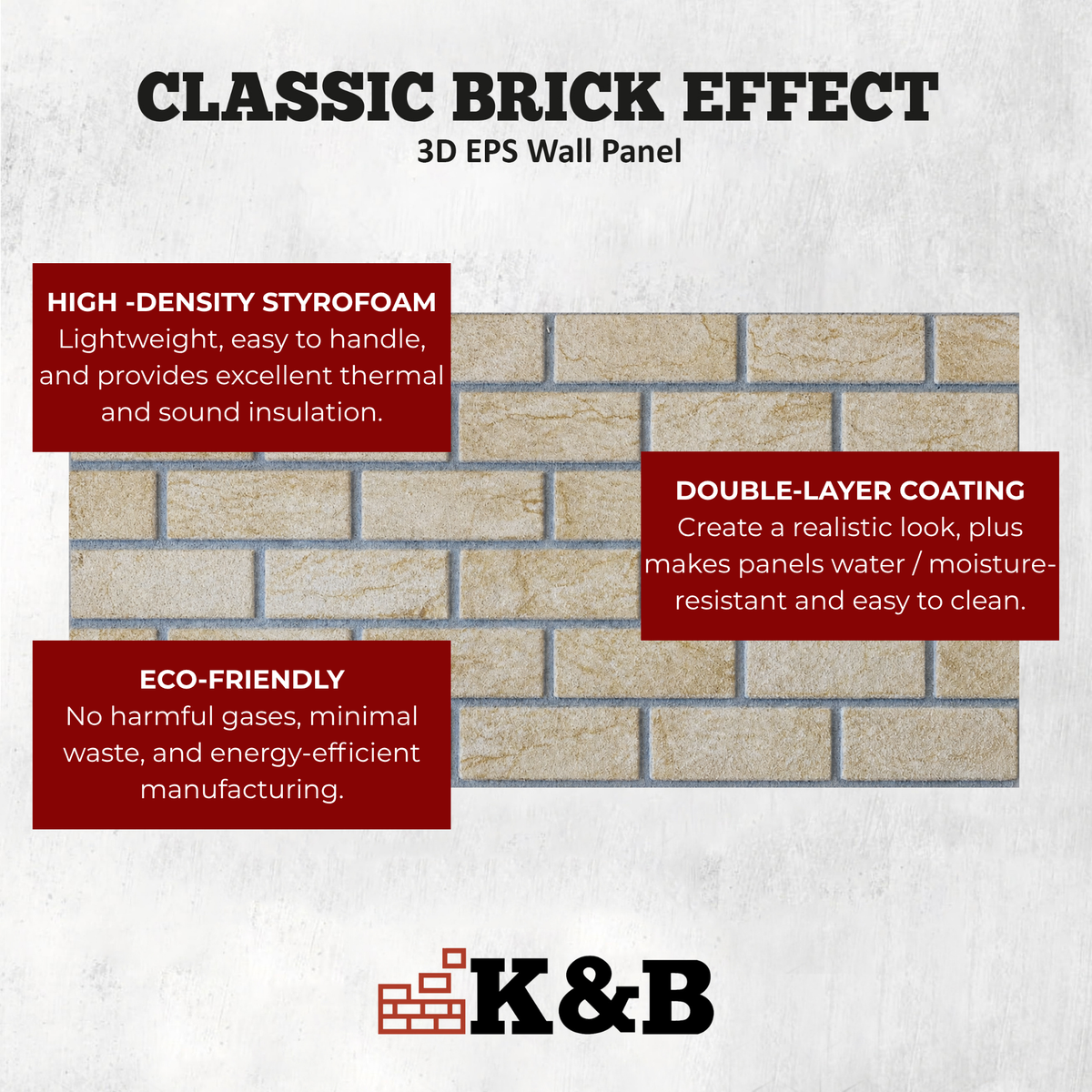 Classic Warm Red | Brick Effect | TUGLA-602 