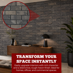 Classic Smoked Black | Brick Effect | TUGLA-616
