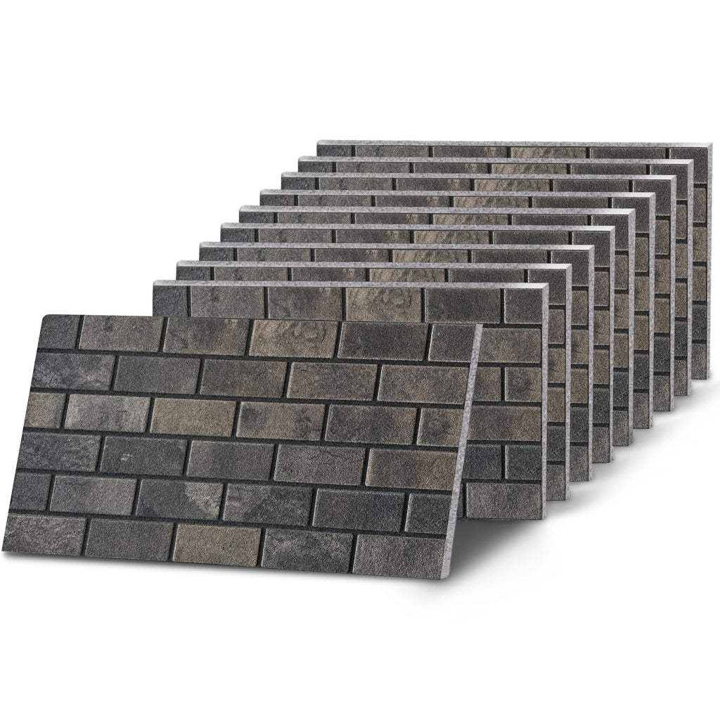 Classic Smoked Black | Brick Effect | TUGLA-616