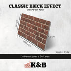 Classic Terracotta Red | Brick Effect | TUGLA-614