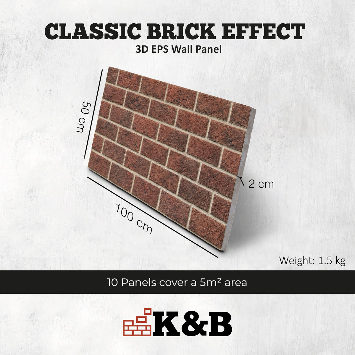 Classic Terracotta Red | Brick Effect | TUGLA-614