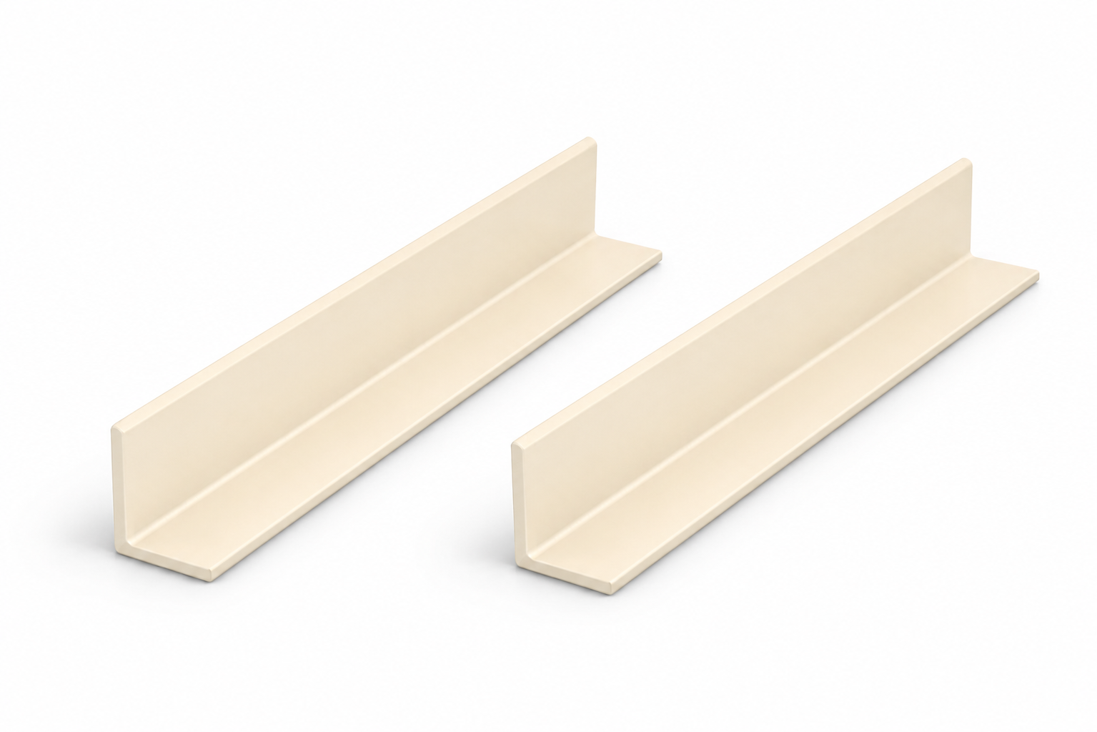 Ivory | K&B Professional Edge Trim | 25mm Aluminium L-Profile | 1 Meter