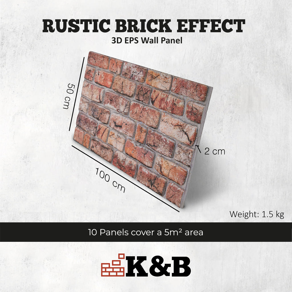 TAS-609 | Rustic Tuscan Red | Brick Effect