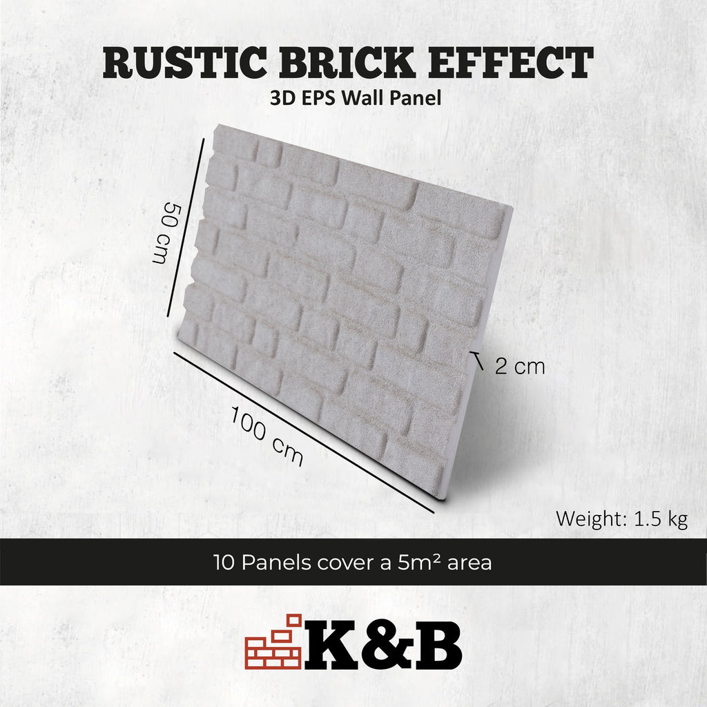 TAS-700 | Rustic White | Brick Effect
