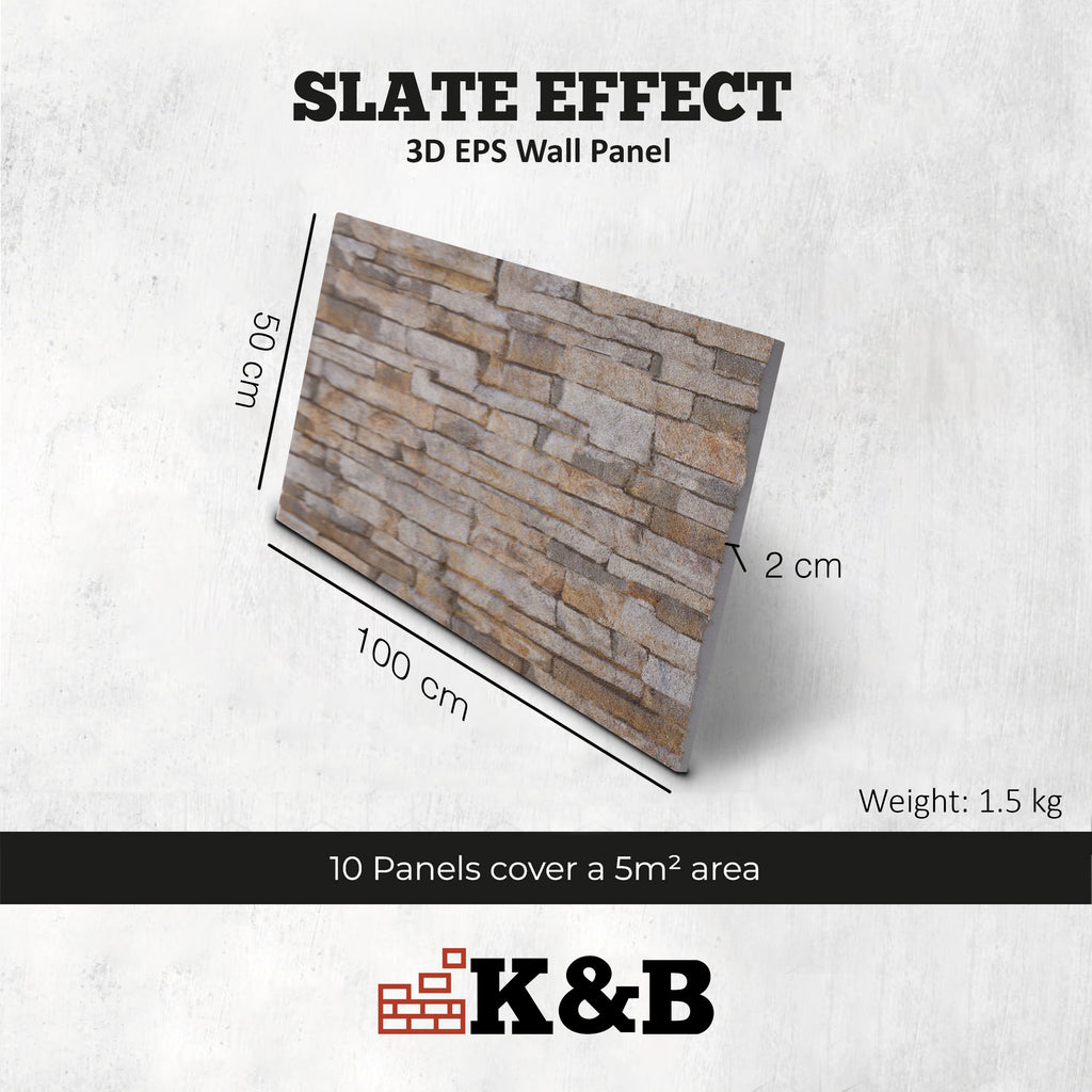 OYTAS-107 | Natural Cream | Slate Effect