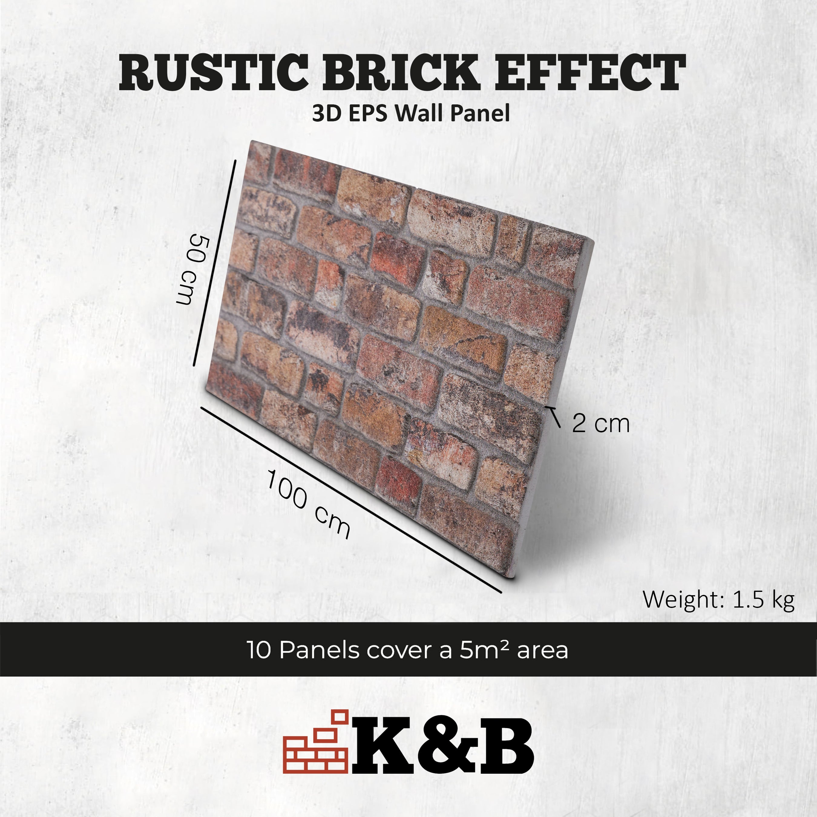 TAS-615 | Rustic Weathered Brown | Brick Effect