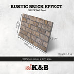 TAS-607 | Rustic Sandstone | Brick Effect