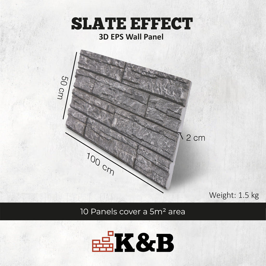 KESTAS-106 | Marble Grey Block | Slate Effect