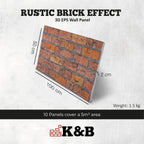 TAS-611 | Rustic Victorian Amber | Brick Effect