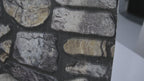 KARMA-102 Cobblestone River Grey stone effect wall panel, decorative 3D panel for indoor and outdoor use