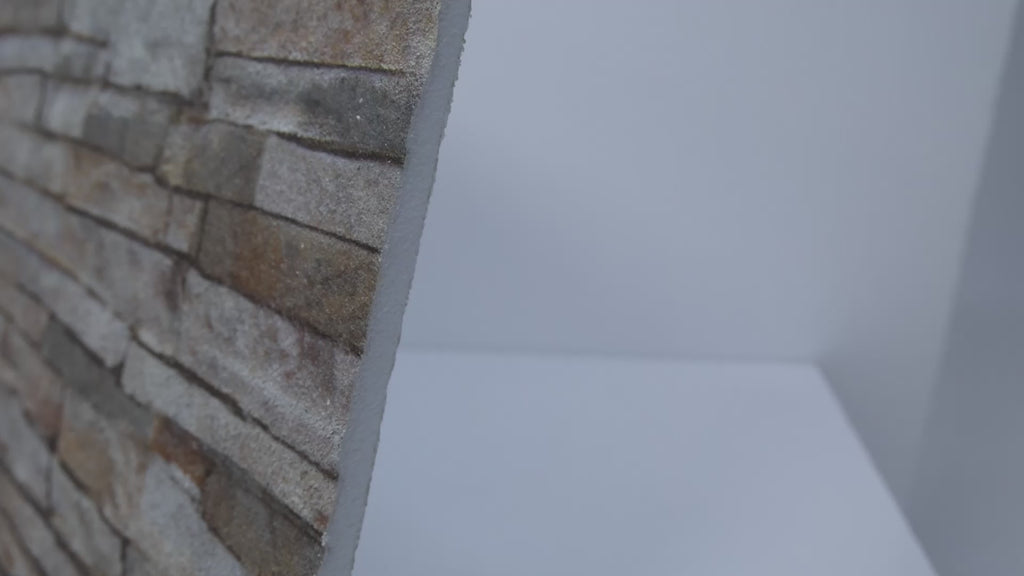 OYTAS-107 Natural Cream slate effect wall panel, decorative 3D panel for indoor and outdoor use