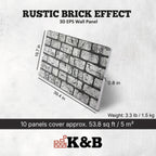 Rustic Antiqued Grey | Brick Effect | TAS-608  